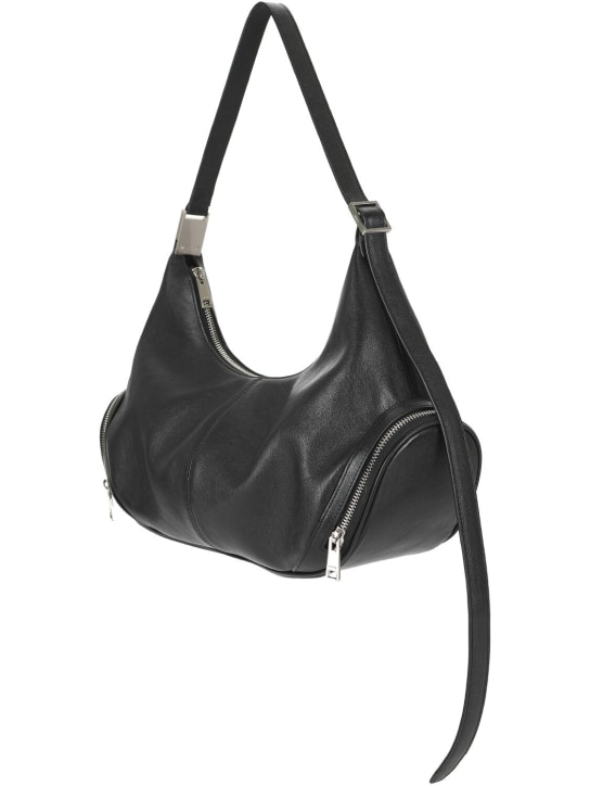 Osoi: Grand sac porté épaule en cuir Cargo Hobo - Noir - women_1 | Luisa Via Roma