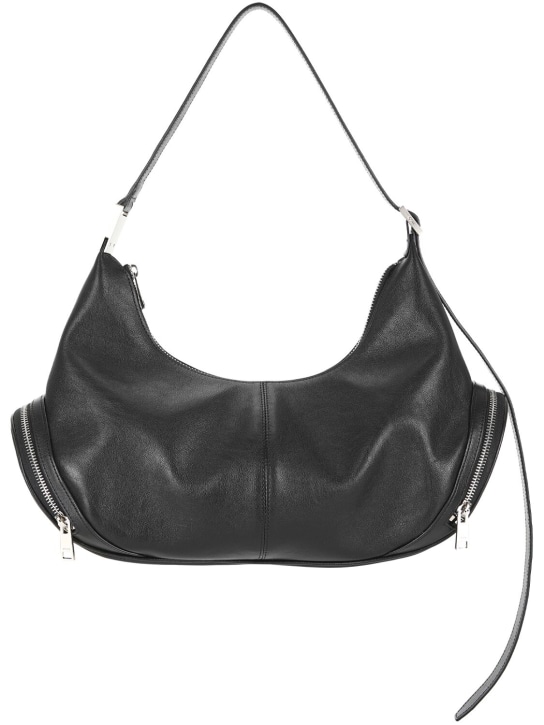 Osoi: Grand sac porté épaule en cuir Cargo Hobo - Noir - women_0 | Luisa Via Roma