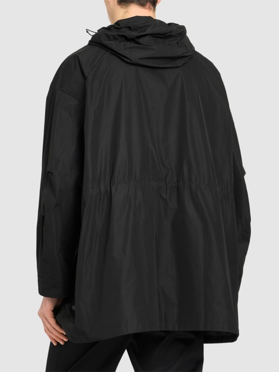 Dolce&Gabbana: Logo plaque hooded parka - Black - men_2 | Luisa Via Roma