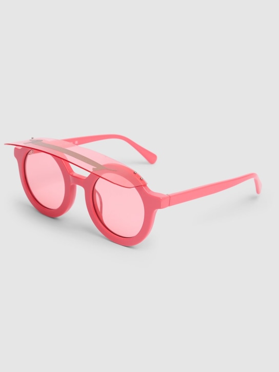 Mini Rodini: Visor recycled round sunglasses - Pink - kids-girls_1 | Luisa Via Roma