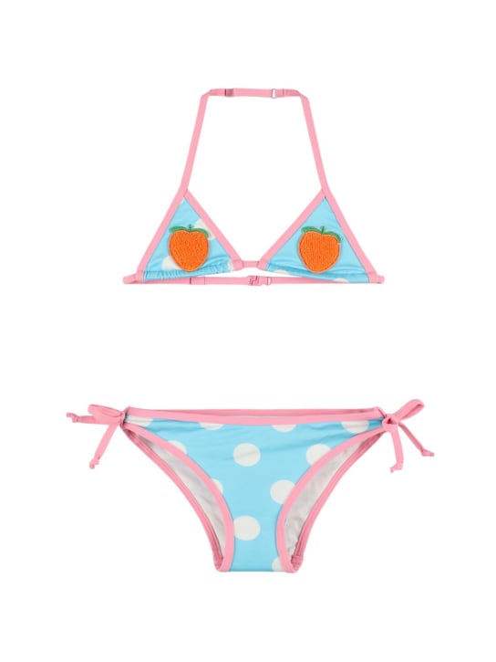 Mc2 Saint Barth: Bikini a righe con applicazioni - Multicolore - kids-girls_0 | Luisa Via Roma