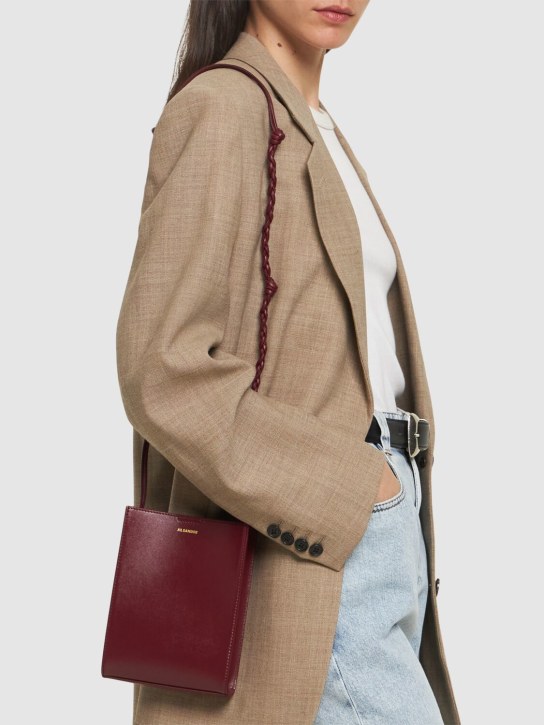 Jil Sander: Petit sac porté épaule en cuir nappa souple Tangle - women_1 | Luisa Via Roma