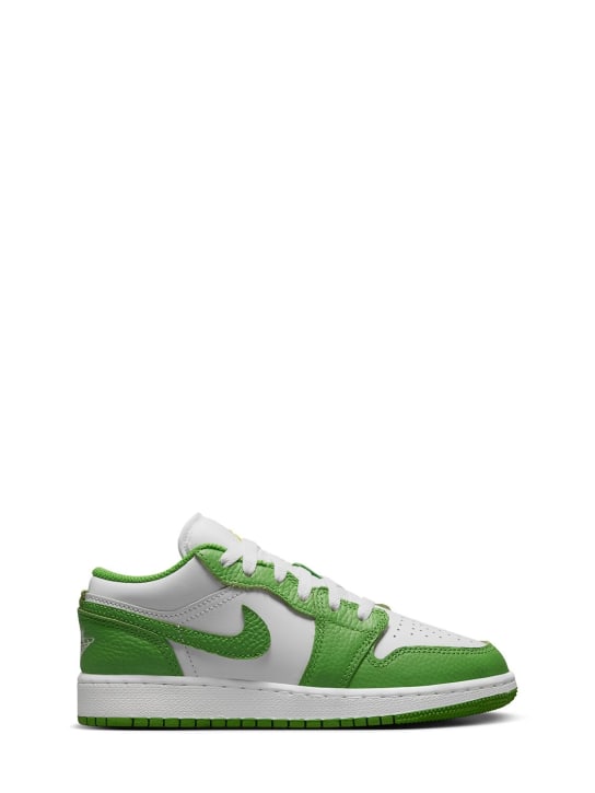 Nike: Sneakers "Air Jordan 1" - Weiß/Grün - kids-boys_0 | Luisa Via Roma