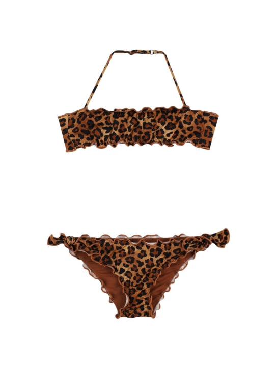 Mc2 Saint Barth: Leopard print bikini - Multicolor - kids-girls_0 | Luisa Via Roma