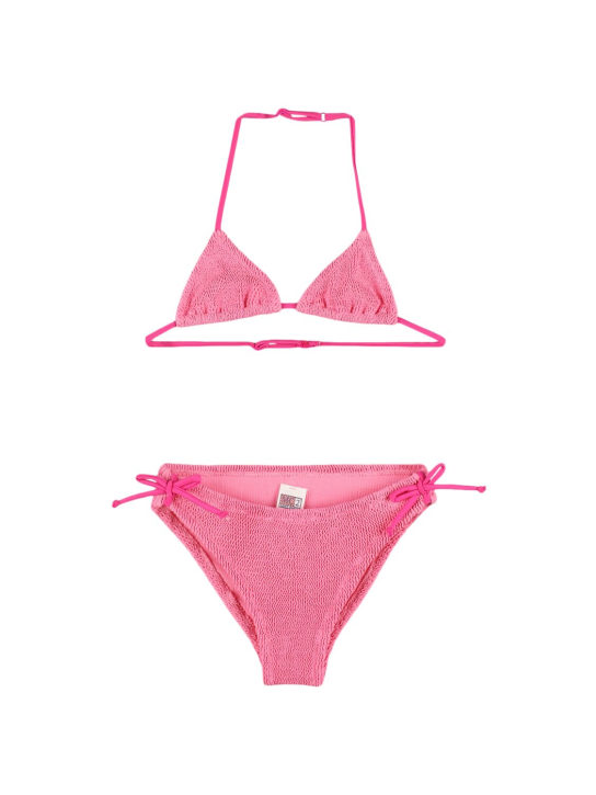 Mc2 Saint Barth: Crinkle bikini - Pink - kids-girls_0 | Luisa Via Roma