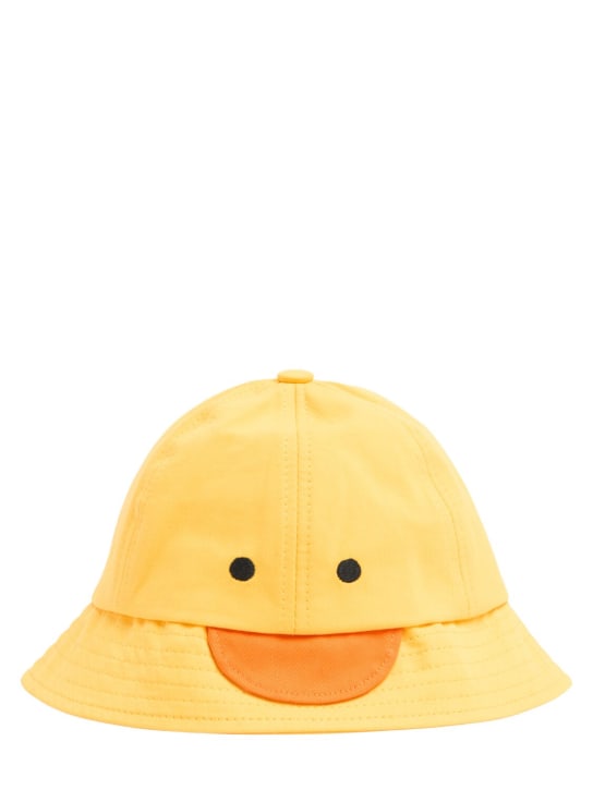 Mc2 Saint Barth: Cotton canvas bucket hat - Yellow - kids-girls_0 | Luisa Via Roma