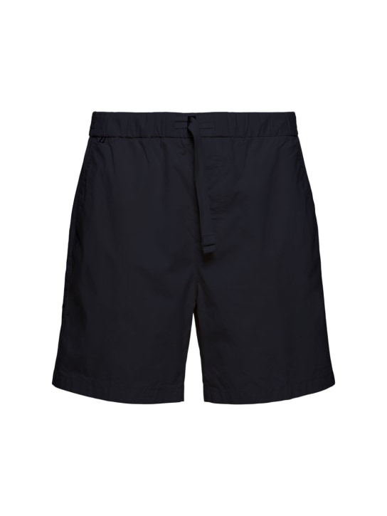 Boss: Shorts Kenosh in misto cotone - Blu Scuro - men_0 | Luisa Via Roma