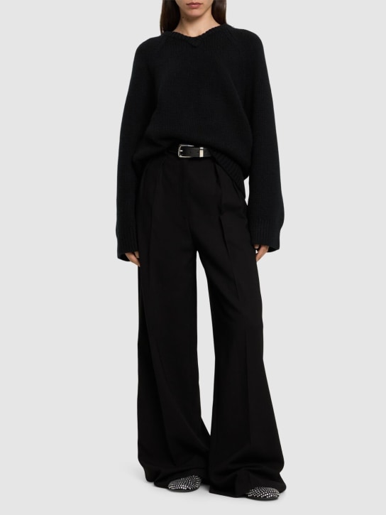 Khaite: Suéter de cashmere - Negro - women_1 | Luisa Via Roma