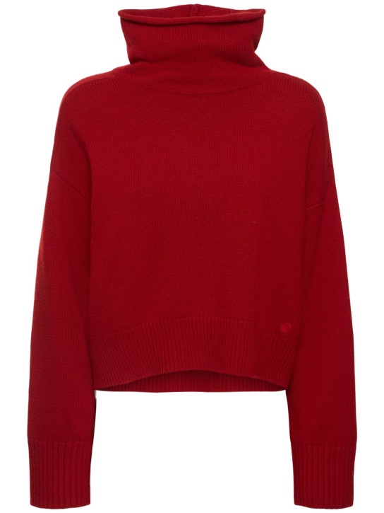 Loulou Studio: Stintino wool blend turtleneck sweater - Red - women_0 | Luisa Via Roma