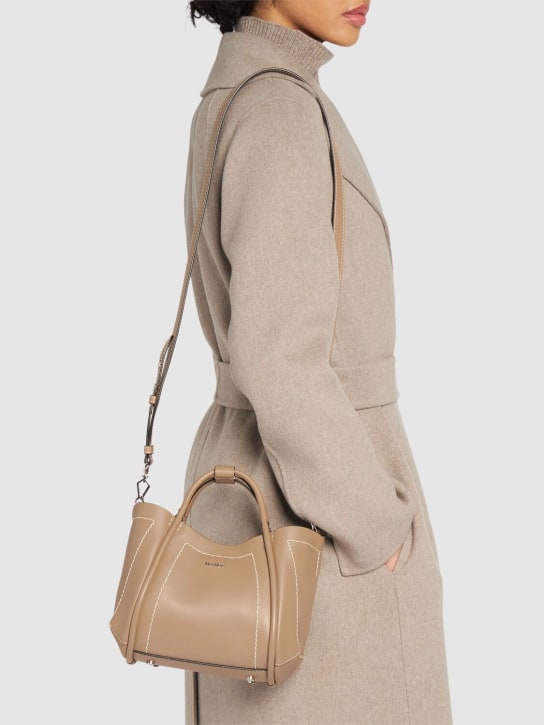 Max Mara: XS Marin smooth leather bag - Clay - women_1 | Luisa Via Roma