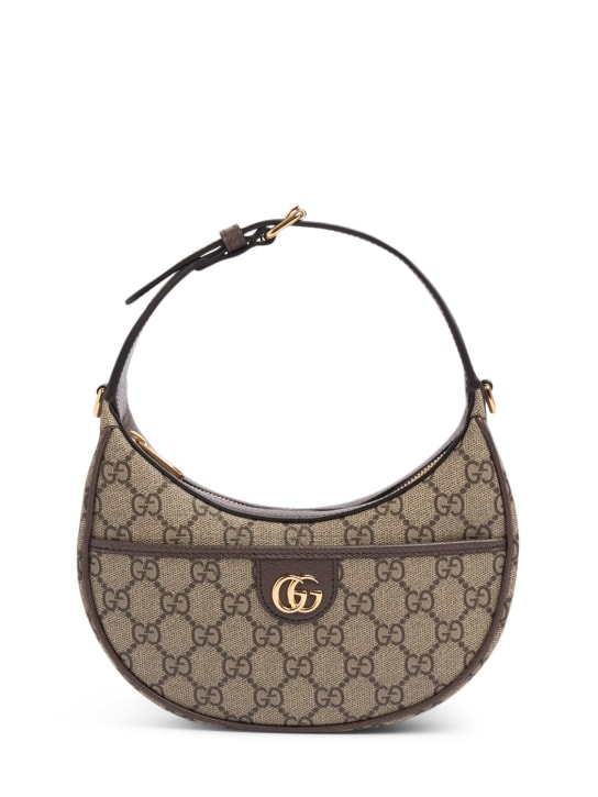 Gucci: Super Mini Ophidia GG canvas bag - Ebony - women_0 | Luisa Via Roma