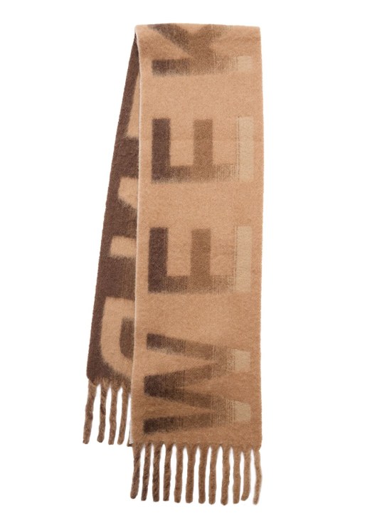 Weekend Max Mara: Esedra logo alpaca blend scarf - Cammello - women_0 | Luisa Via Roma
