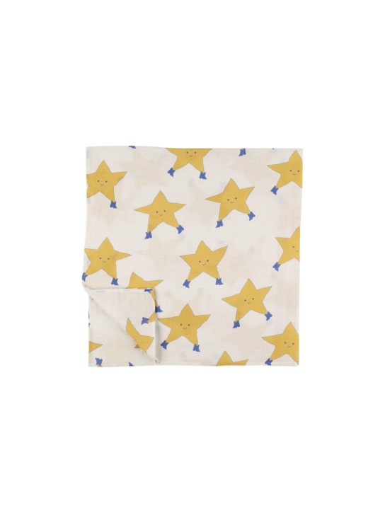 Tiny Cottons: Couverture en coton imprimé étoiles - Blanc Cassé - kids-boys_0 | Luisa Via Roma