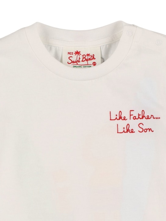 Mc2 Saint Barth: T-shirt en jersey de coton imprimé Les Simpson - Blanc - kids-boys_1 | Luisa Via Roma