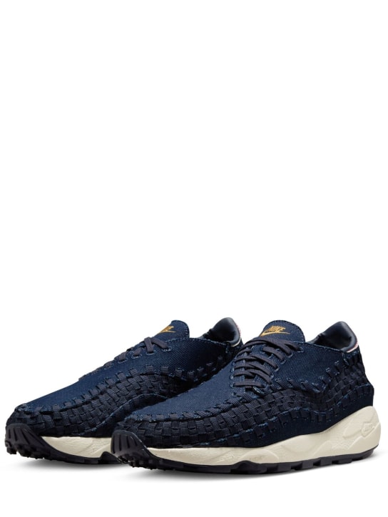 Nike: Air Footscape Woven sneakers - Denim/Wheat Gol - women_1 | Luisa Via Roma