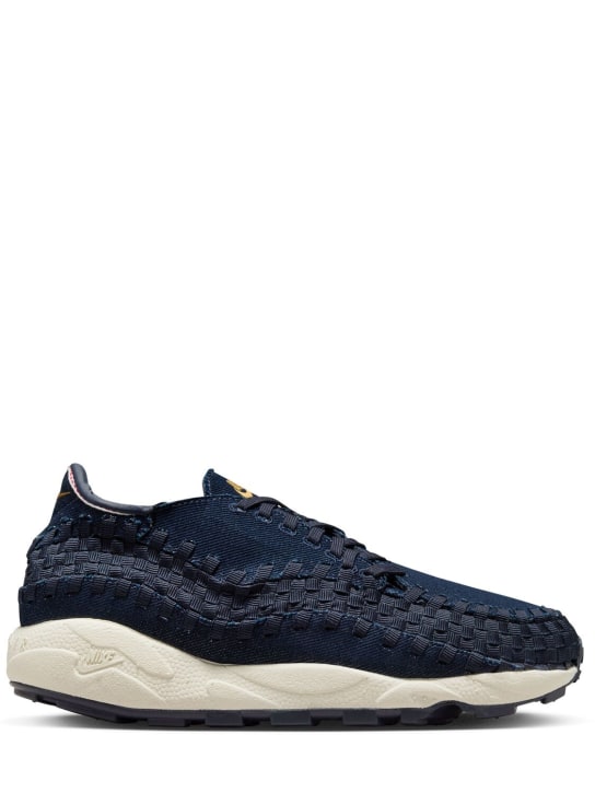 Nike: Air Footscape Woven sneakers - Denim/Wheat Gol - women_0 | Luisa Via Roma