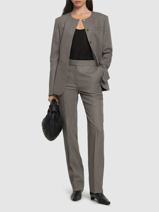 Loulou De Saison: Kallisto ハイライズウールストレートジーンズ - women_1 | Luisa Via Roma