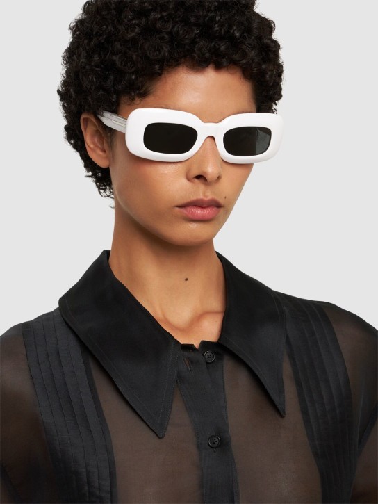 Khaite: KHAITE x Oliver Peoples sunglasses - White/Grey - women_1 | Luisa Via Roma