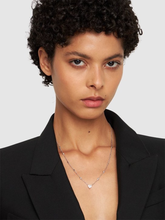 Apm Monaco: Verstellbare Halskette mit Herzmotiv - Silber/Kristall - women_1 | Luisa Via Roma