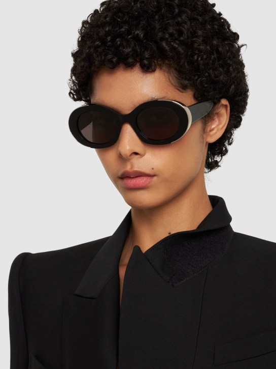 Alexander McQueen: AM0445S acetate sunglasses - Siyah - women_1 | Luisa Via Roma