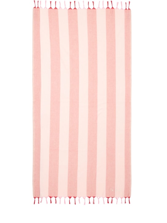 Mc2 Saint Barth: Handtuch aus Baumwolle mit Logo - Rot/Pink - kids-boys_0 | Luisa Via Roma