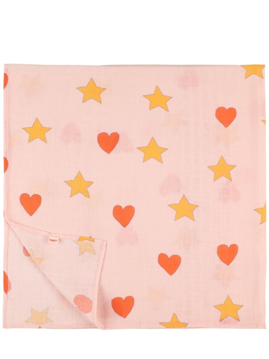 Tiny Cottons: Printed cotton blanket - Pink - kids-girls_0 | Luisa Via Roma