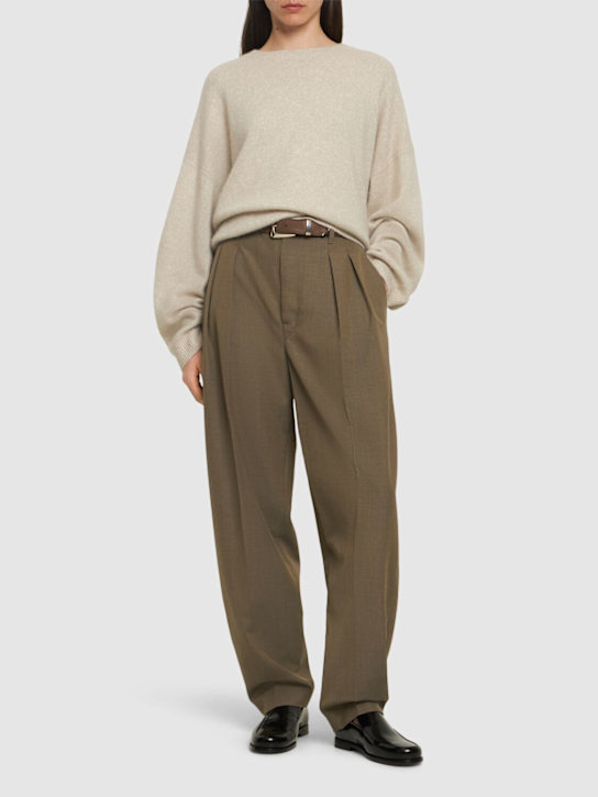 Loulou De Saison: Ropo wool blend crewneck sweater - women_1 | Luisa Via Roma