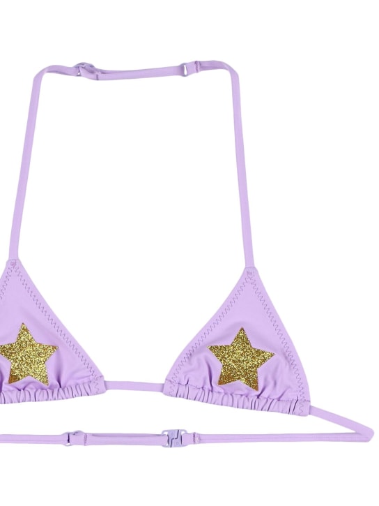 Mc2 Saint Barth: Glitter star printed bikini - Light Purple - kids-girls_1 | Luisa Via Roma