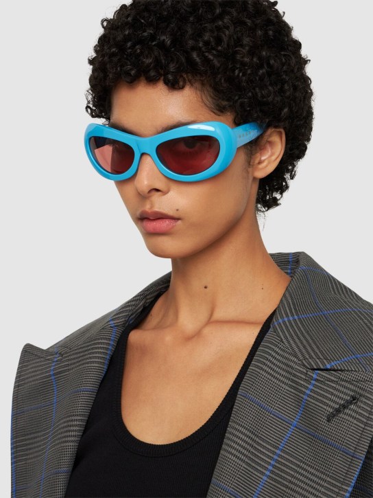Marni: Field Of Rushes round sunglasses - Blue - women_1 | Luisa Via Roma