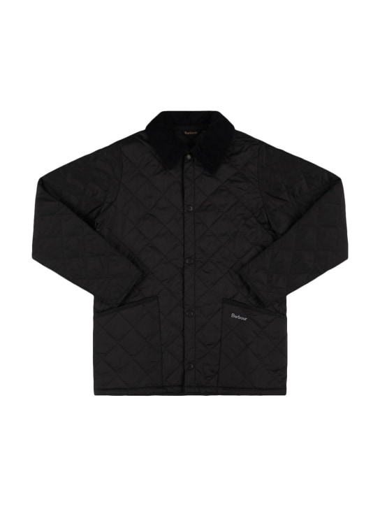 BARBOUR: Liddesdale quilted puffer jacket - Siyah - kids-boys_0 | Luisa Via Roma