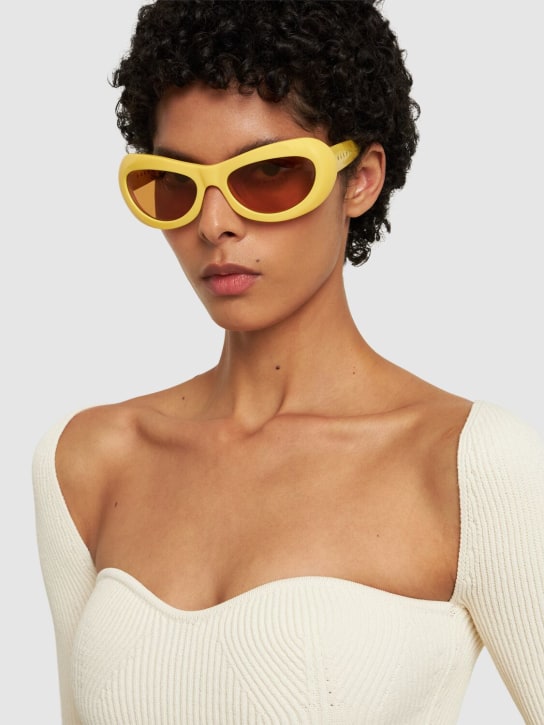 Marni: Field Of Rushes round sunglasses - Yellow - women_1 | Luisa Via Roma