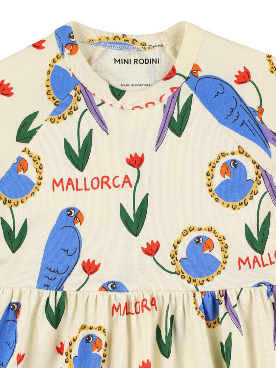 Mini Rodini: Bedrucktes Kleid aus Bio-Baumwolle - Weiß/Multi - kids-girls_1 | Luisa Via Roma