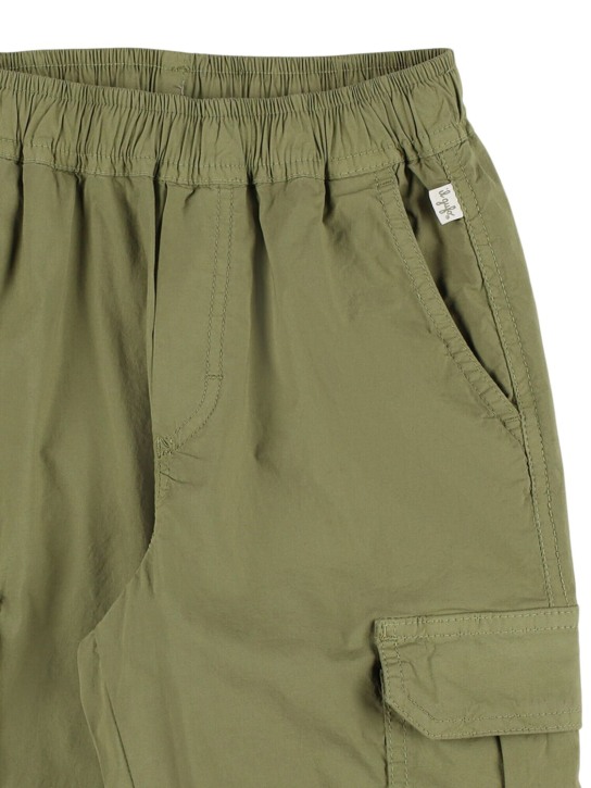 Il Gufo: Cotton poplin cargo pants - Light Green - kids-boys_1 | Luisa Via Roma