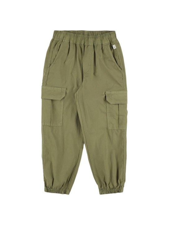 Il Gufo: Cotton poplin cargo pants - Açık Yeşil - kids-boys_0 | Luisa Via Roma