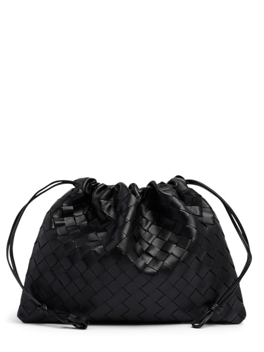Bottega Veneta: Medium leather dustbag - Black - women_0 | Luisa Via Roma