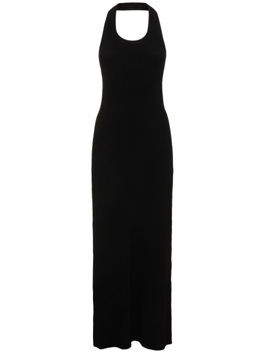 Proenza Schouler: Meryl matte crepe knit dress - Black - women_0 | Luisa Via Roma