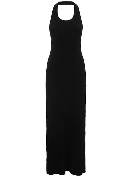 Proenza Schouler: Meryl matte crepe knit dress - Black - women_0 | Luisa Via Roma
