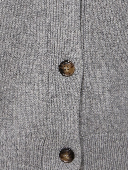 Loulou Studio: Zanzibar wool & cashmere cardigan - Grey - women_3 | Luisa Via Roma