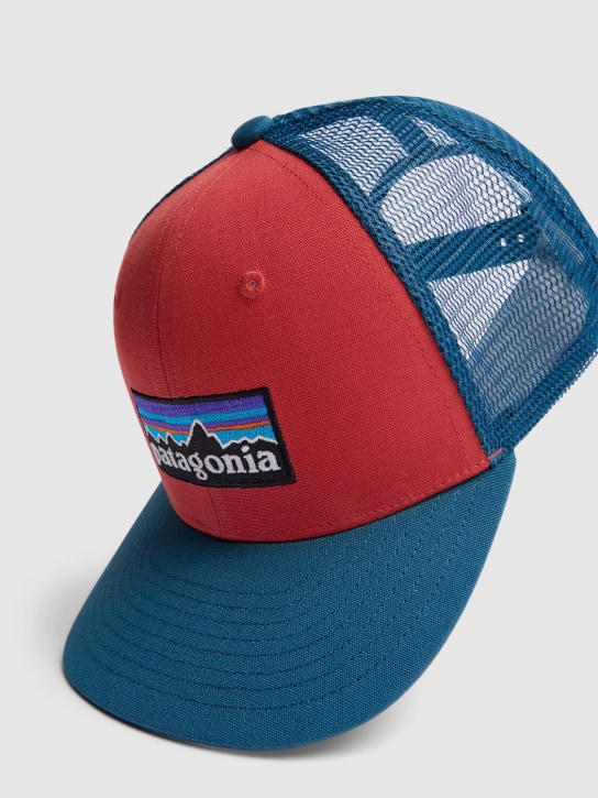 Patagonia: Logo organic baseball hat - Red/Multi - kids-girls_1 | Luisa Via Roma