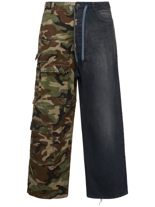 Balenciaga: Hybrid baggy cotton denim jeans - Heavy Grey - men_0 | Luisa Via Roma