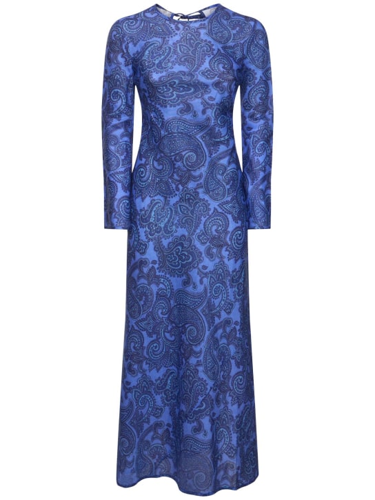 Zimmermann: Vestido maxi de corte bajo - Azul/Multi - women_0 | Luisa Via Roma