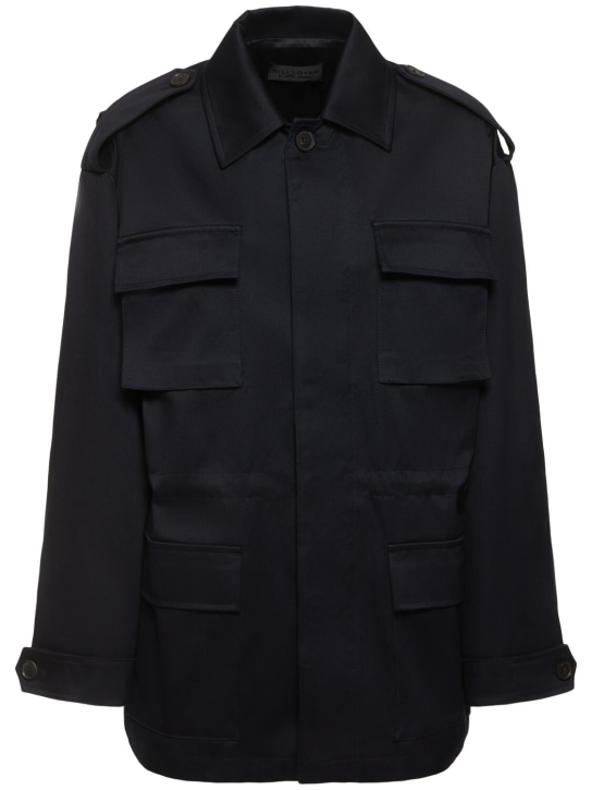Nili Lotan: Lorenzo cotton military jacket - 블루 - women_0 | Luisa Via Roma