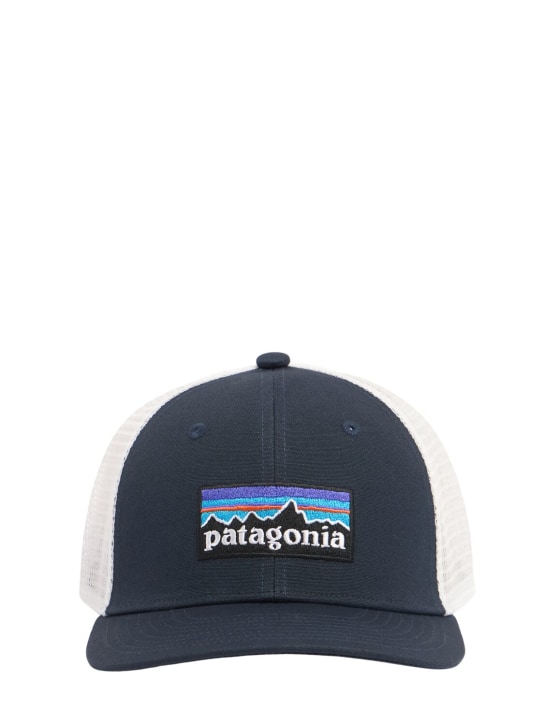 Patagonia: Logo organic baseball hat - Lacivert - kids-girls_0 | Luisa Via Roma