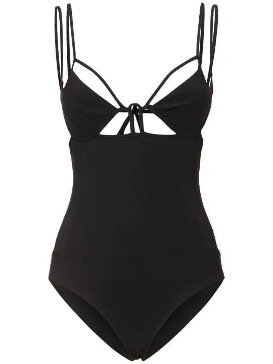 Nensi Dojaka: Mika one-piece swimsuit w/ padded bra - Siyah - women_0 | Luisa Via Roma