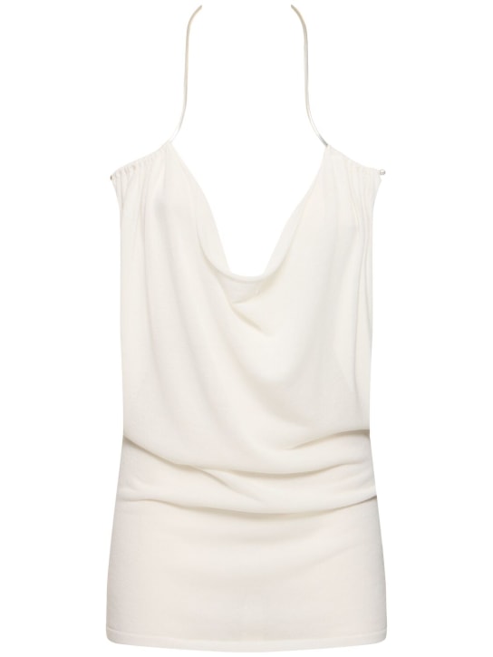 Christopher Esber: Petra knit halter neck tank top - White - women_0 | Luisa Via Roma