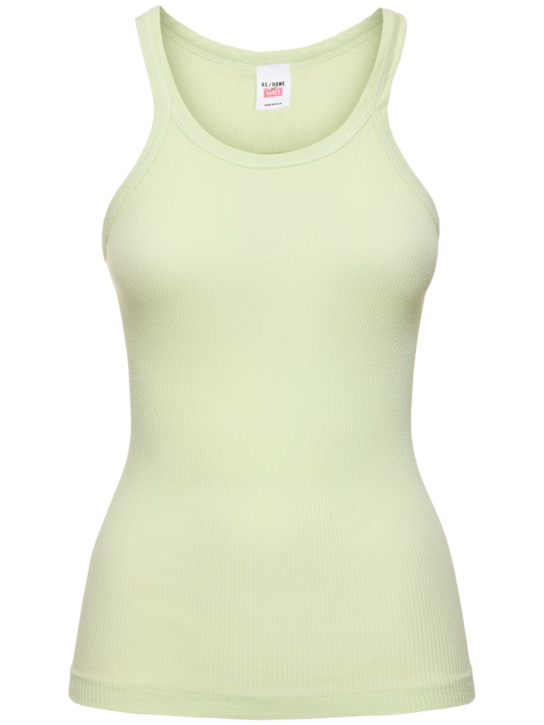 Ribbed cotton tank top - Thumbnail 1