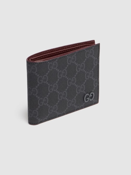 Gucci: Bicolor GG billfold wallet - Black/Bordeaux - men_1 | Luisa Via Roma