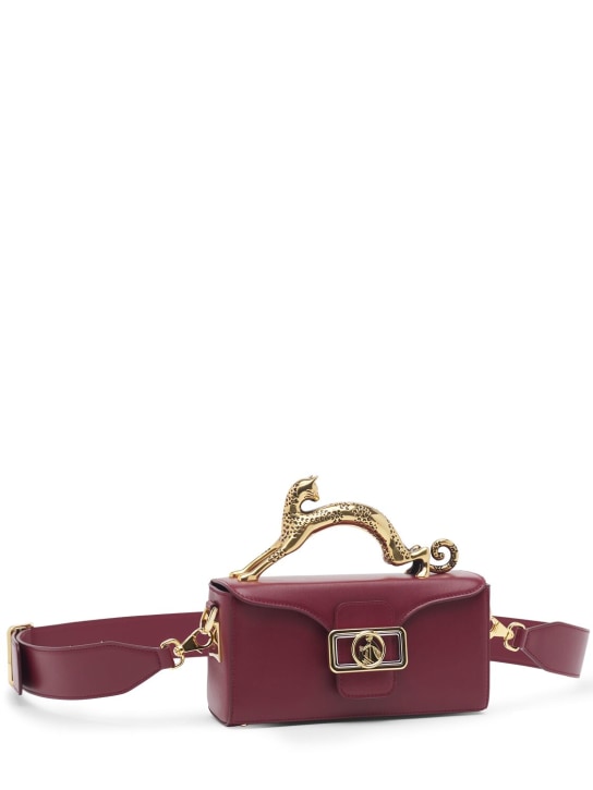 Lanvin: Nano Pencil Cat top handle bag - Turkish Red - women_0 | Luisa Via Roma