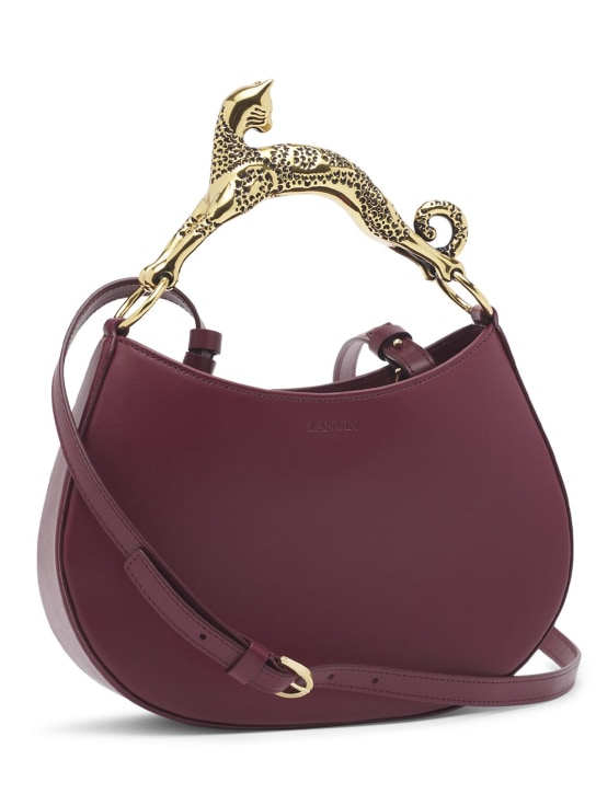 Lanvin: Sac hobo en cuir Cat - Turkish Red - women_0 | Luisa Via Roma