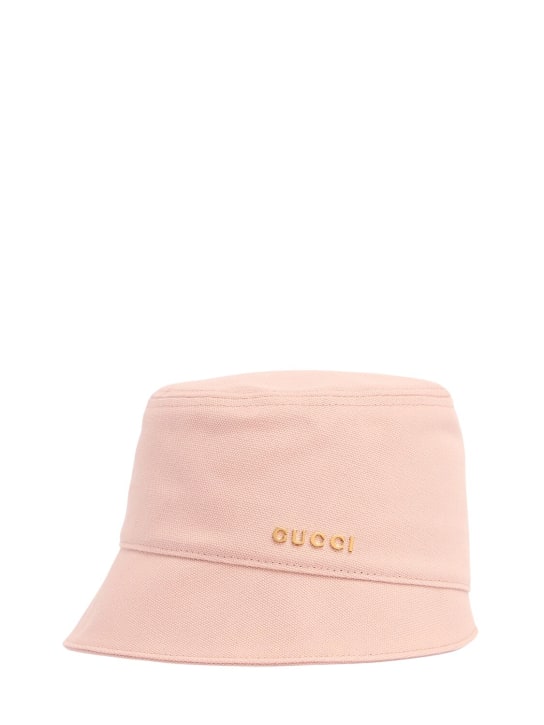 Gucci: Cotton bucket hat - Perfect Pink - women_0 | Luisa Via Roma